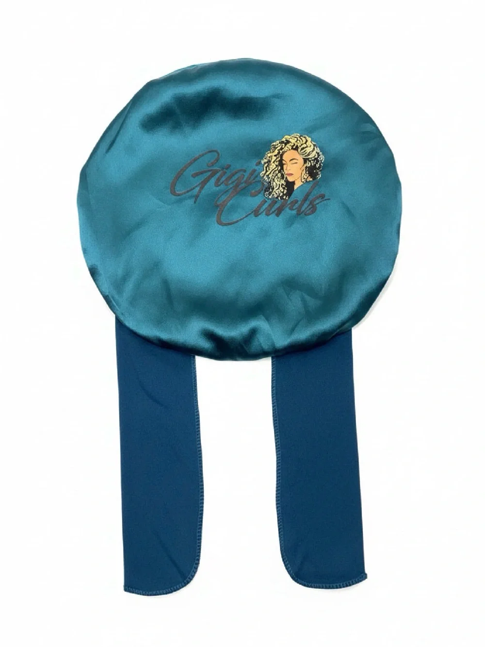 Kids Satin Sleep Bonnet with Side Bow in Teal